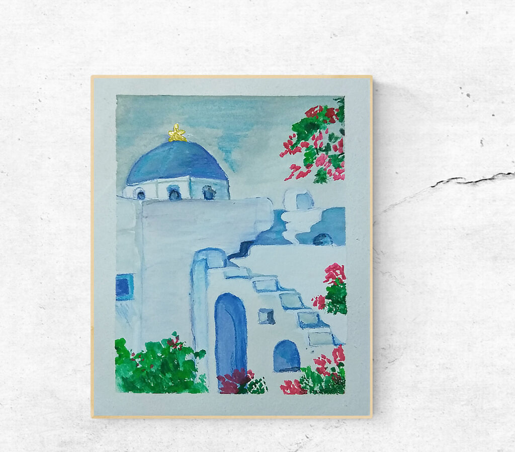 santorini_wall_mount_painting